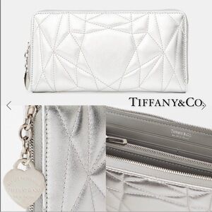 Tiffany & Co. Silver Leather Wallet Brand New